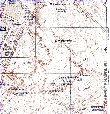 carte de Turin en italien