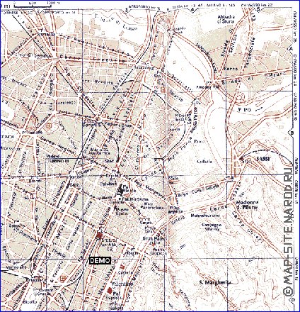 carte de Turin en italien