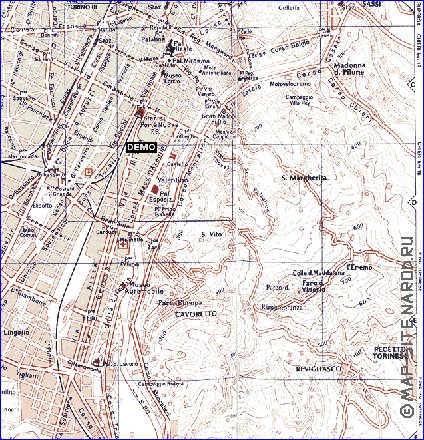 carte de Turin en italien