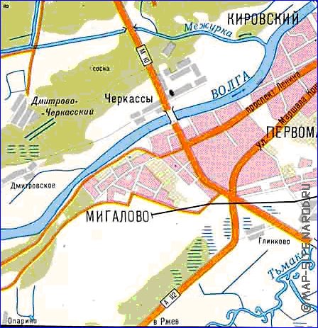mapa de Tver