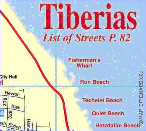 mapa de Tiberiades
